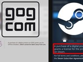 GOG ha la risposta più in linea con il personaggio alla nuova divulgazione delle licenze di Valve. (Fonte: Valve / GOG - modificato)