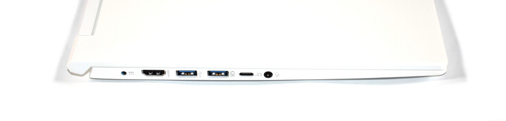 A sinistra: porta ricarica, HDMI, 2x USB 3.0 type A, USB 3.1 Gen 1 type C, porta audio combinata