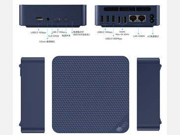 Design e selezione delle porte del mini PC (fonte: Beelink)