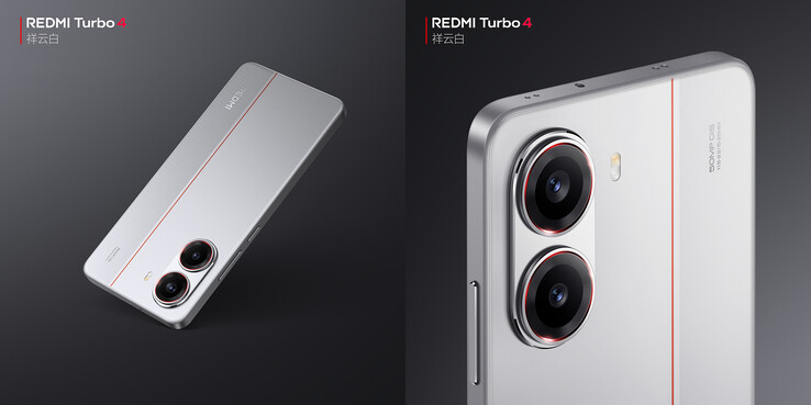 Il design del retro del Redmi Turbo 4 (Fonte immagine: Xiaomi - modificato)