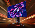 Il ROG Swift OLED PG27AQDP non ha una finitura lucida del display. (Fonte immagine: ASUS)