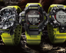 Da sinistra a destra, Casio G-Shock GR-B300RY-1A9, GPR-H1000RY-1A9 e GW-9500MRY-1A9. (Fonte: Casio)