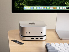 Il dock per Mac Mini di Satechi supporta SSD M.2 di tutti i tipi, e non solo l&#039;M.2 2280 mostrato qui. (Fonte: Satechi)