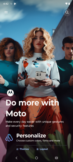 Software del Motorola Moto G75