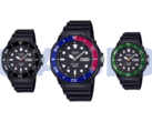 Da sinistra a destra, Casio MRW-230H-1E1V, MRW-230H-1E2V e MRW-230H-1E3V. (Fonte: Casio)