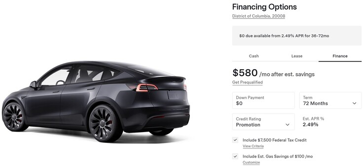 La nuova offerta di finanziamento Tesla per la Model Y senza anticipo e con un TAEG del 2,49%