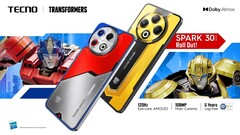 Tecno Spark 30 Pro riceve una versione Optimus Prime, mentre Spark 30 Pro riceve una versione Bumblebee. (Fonte immagine Tecno via PR Newswire)