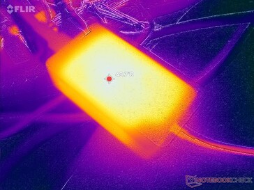 L'adattatore CA raggiunge oltre 50 C quando si utilizzano carichi impegnativi per lunghi periodi