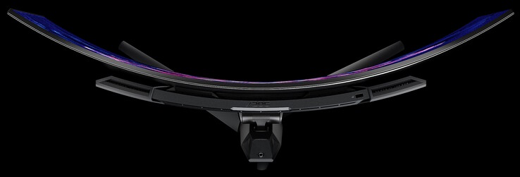 Il ROG Swift OLED PG39WCDM presenta una curvatura di 800R. (Fonte immagine: Asus)