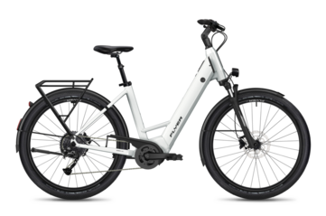 La e-bike Flyer Gotour EL 3.12 XC in Bianco Perla Lucido. (Fonte: Flyer)