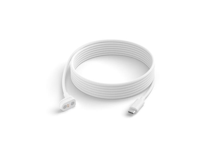 Un nuovo cavo di alimentazione USB-C di Philips Hue Secure Camera. (Fonte: Philips Hue)