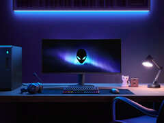 Alienware AW3225DM porta un pannello QHD curvo con una frequenza di aggiornamento di 180 Hz (Fonte: Dell)