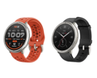 Lo smartwatch Amazfit Active 2 in silicone rosso sportivo (a sinistra) e in pelle nera (a destra), al prezzo di 99,99 dollari e 129,99 dollari rispettivamente. (Fonte: Amazfit)