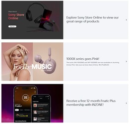 iPhone sulla home page di Sony. (Fonte: Sony UK)