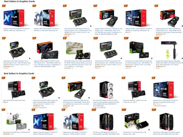 Le GPU più vendute di Amazon UK e Germania (Fonte immagine: Screenshot, Amazon UK, Amazon Germania)