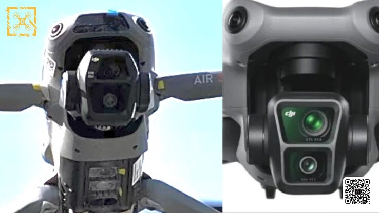 Il presunto DJI Air 3S accanto all'attuale DJI Air 3. (Fonte immagine: @Quadro_News)