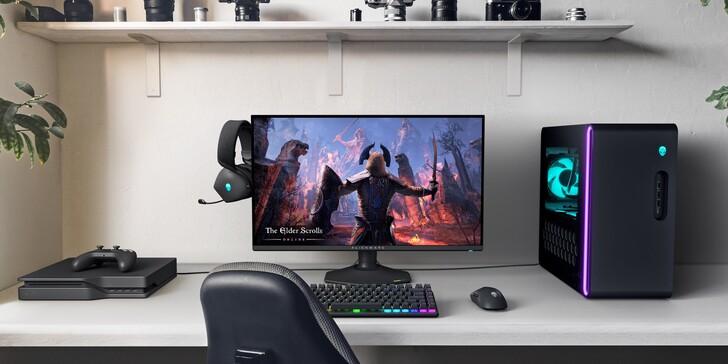 L'AW2725QF è ugualmente adatto per i giochi su PC e console (Fonte: Alienware)