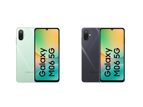 Galaxy M06 5G ha lo stesso design di Galaxy F06 ed è disponibile in due colori. (Fonte immagine: Samsung)