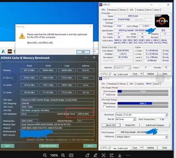 AMD Ryzen 5 9600X overclockato nel benchmark CPU-Z (immagine via HXL)