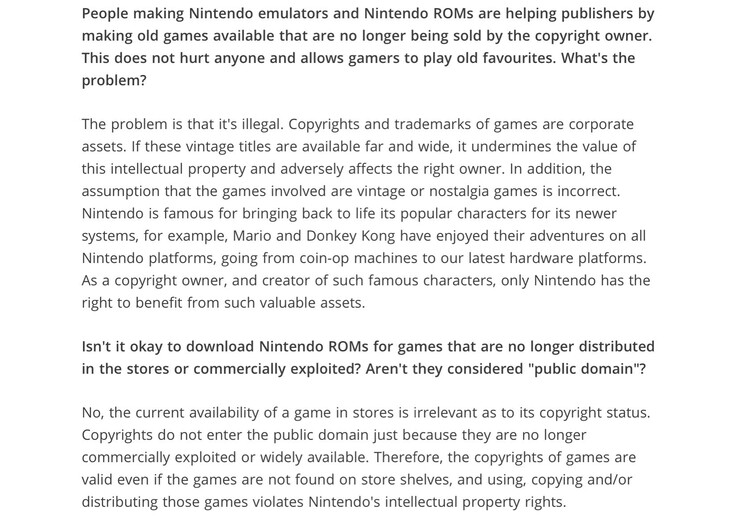 (Fonte: Nintendo FAQ)