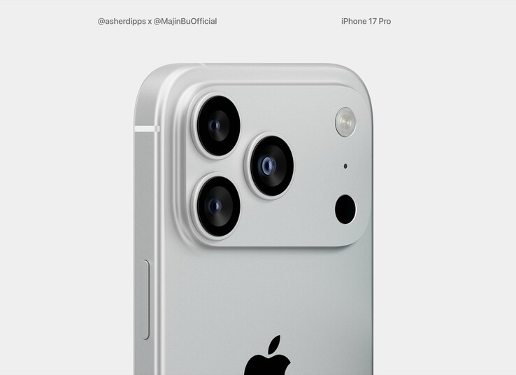 Il modulo della fotocamera dell'iPhone 17 Pro potrebbe essere abbinato al colore del pannello posteriore (Fonte immagine: @MajinBuOfficial / @asherdipps)